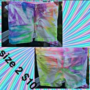 Neon Tie Dye Shorts